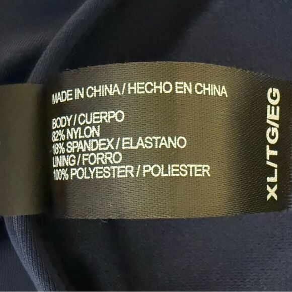 Hurley - One Piece Navy Blue Nylon Swimsuit Cross Back - size XL - Picture 5 of 10